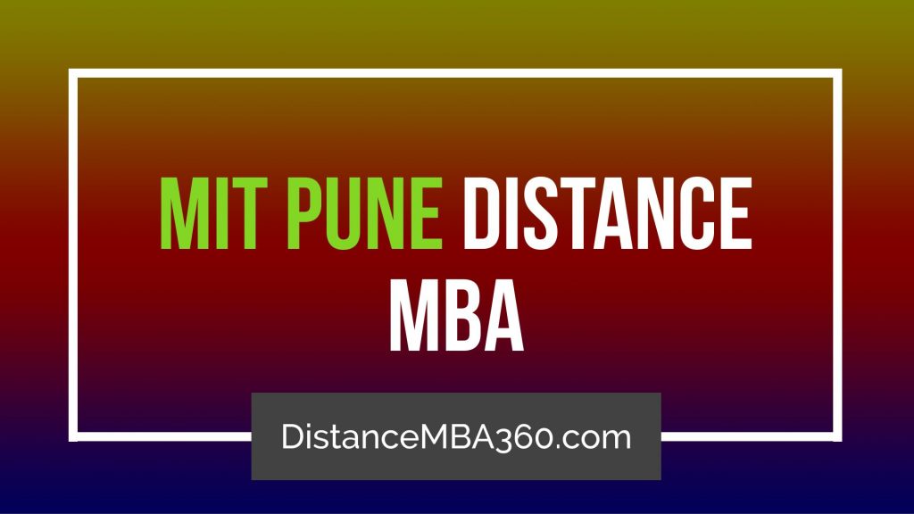 MIT Pune Distance Learning MBA